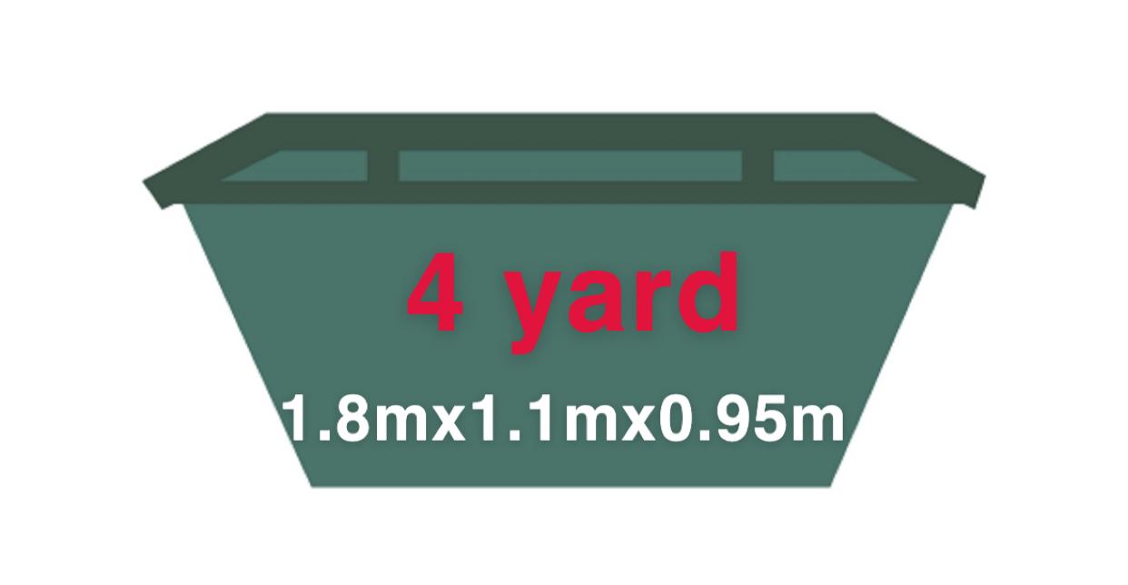 4 yard 1.8mx1.1mx0.95m