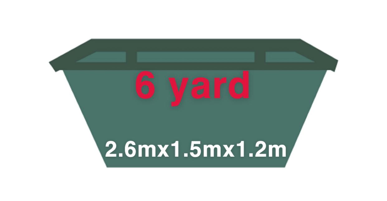 6 yard 2.6mx1.5mx1.2m
